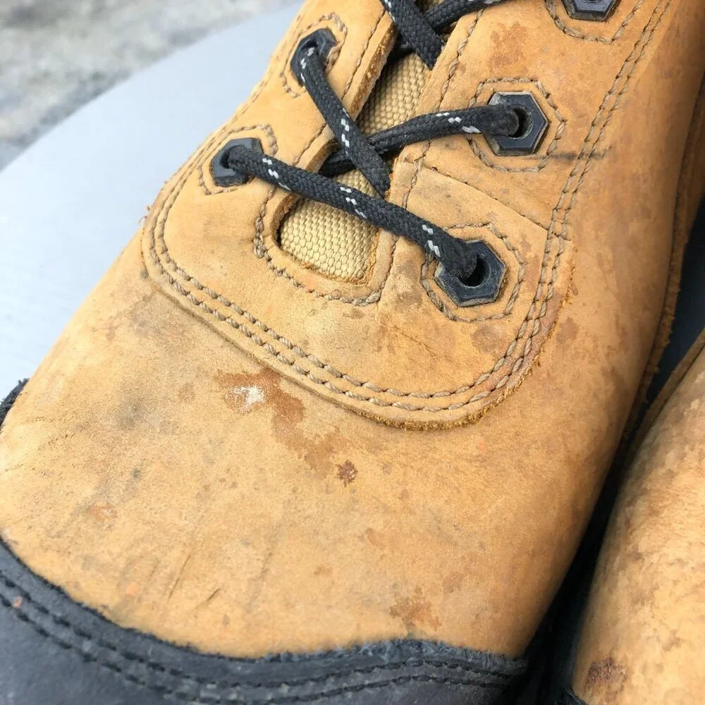 Gravity Defyer Men's Size 11.5 Madik Brown Genuine Leather Lace-Up Work Boots